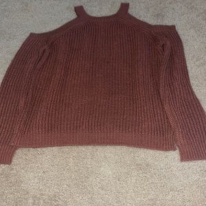 Open shoulder sweater